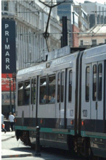 Tram transport design in Manchester